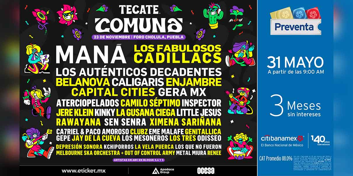 Por fin tenemos el Line Up revelado de la edición 2024 del Tecate Comuna, y como era de esperarse, tenemos un cartel muy variado y completo.